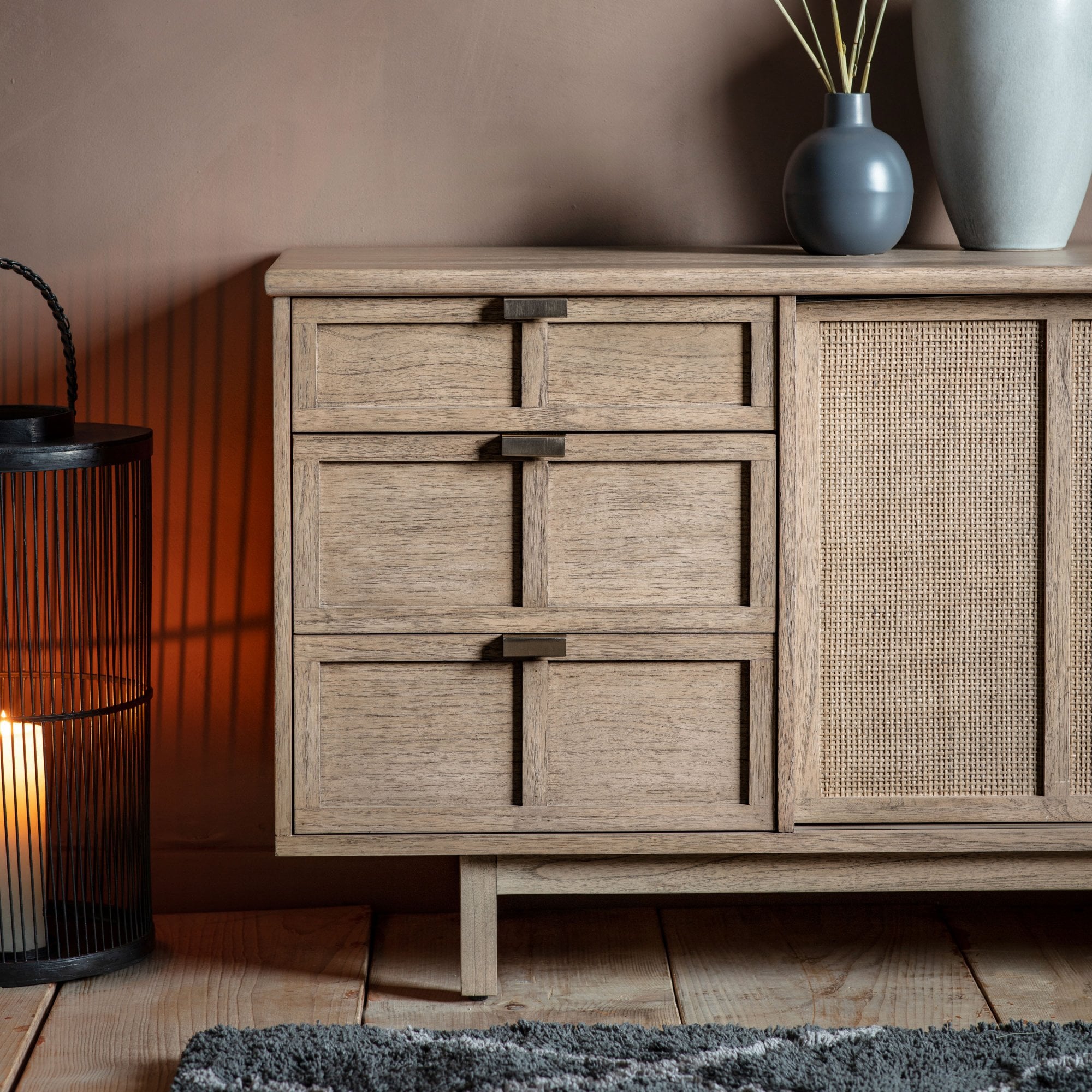 Kyoto Solid Mindi Wood Sideboard by Abode