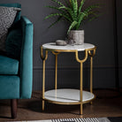 Weston White Marble Side Table by Abode