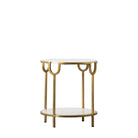 Weston White Marble Side Table by Abode
