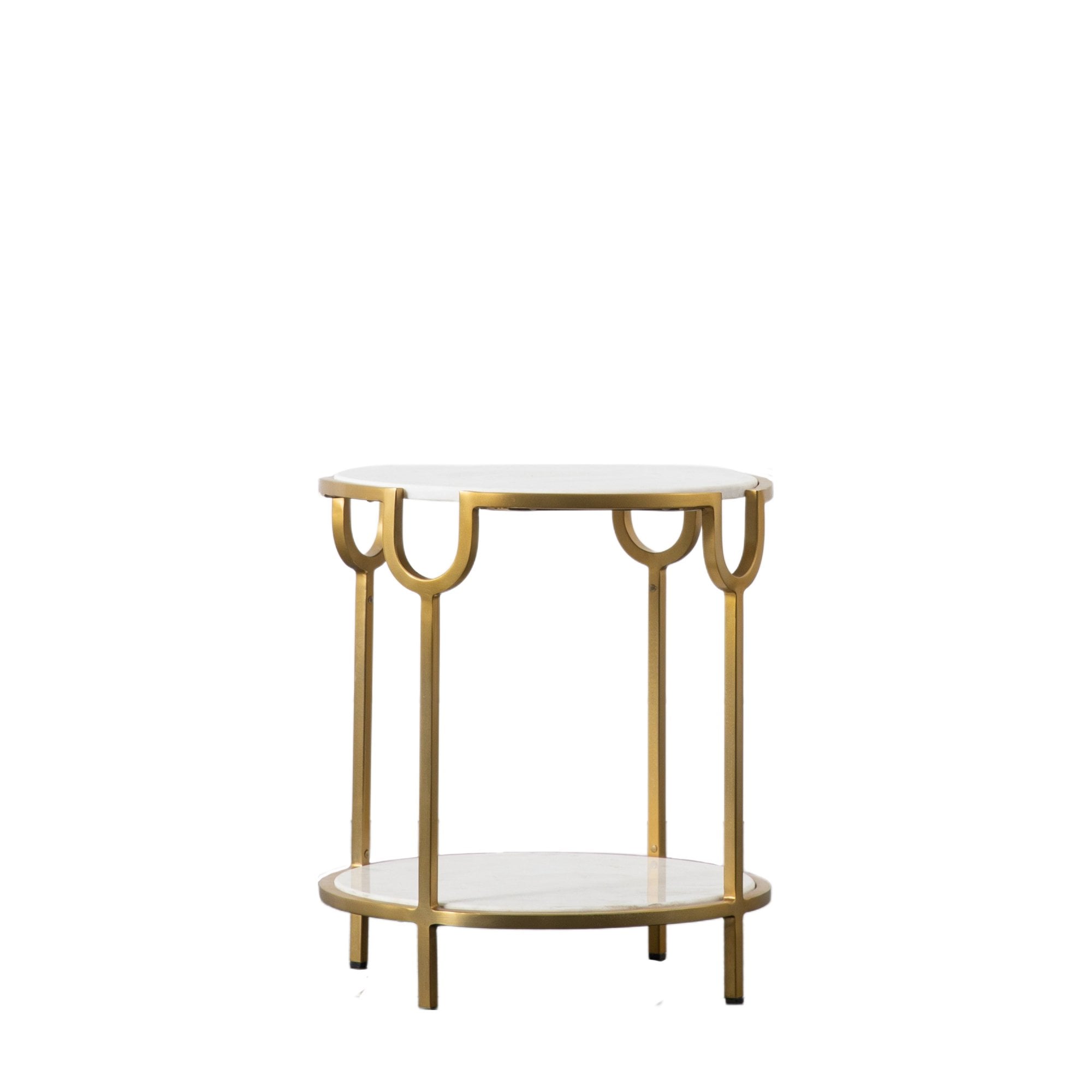 Weston White Marble Side Table by Abode