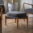 Datsun Footstool Charcoal Fabric by Abode