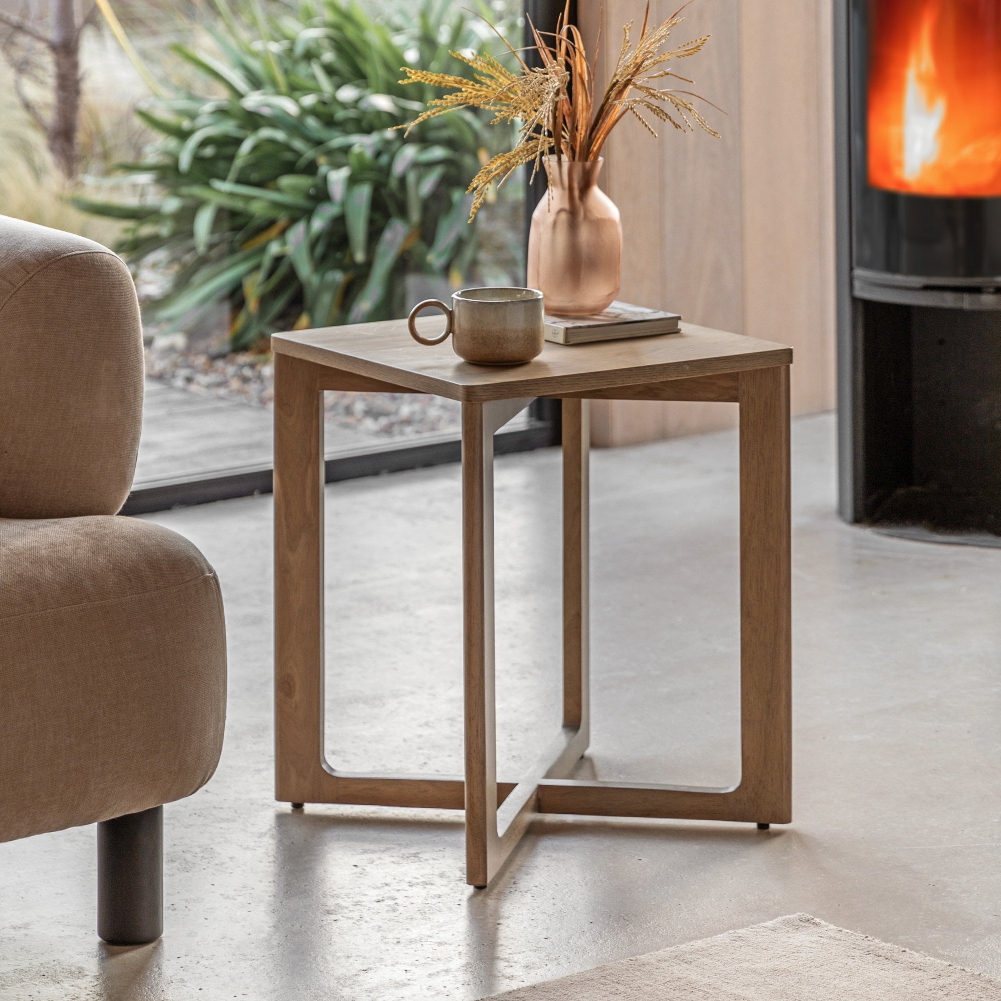 Panelled Side Table by Abode