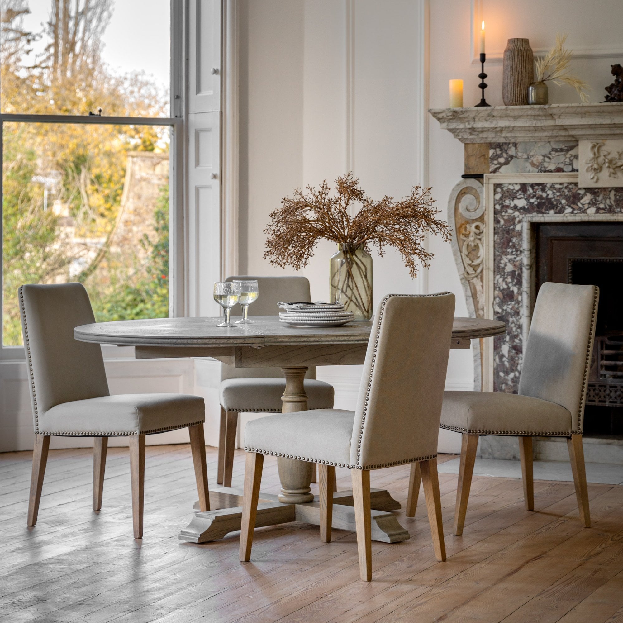 Rustique Round Extendable Dining Table by Abode