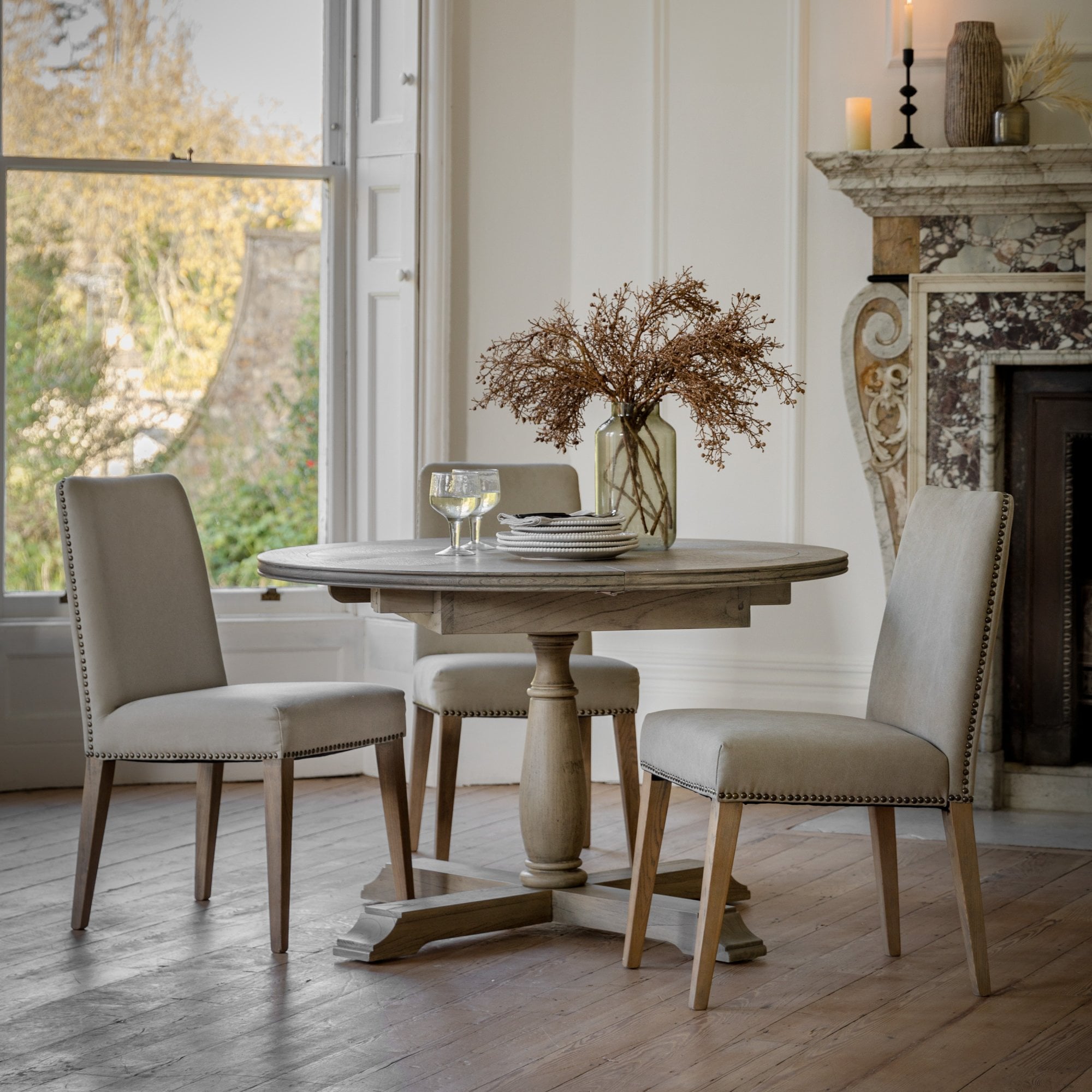Rustique Round Extendable Dining Table by Abode