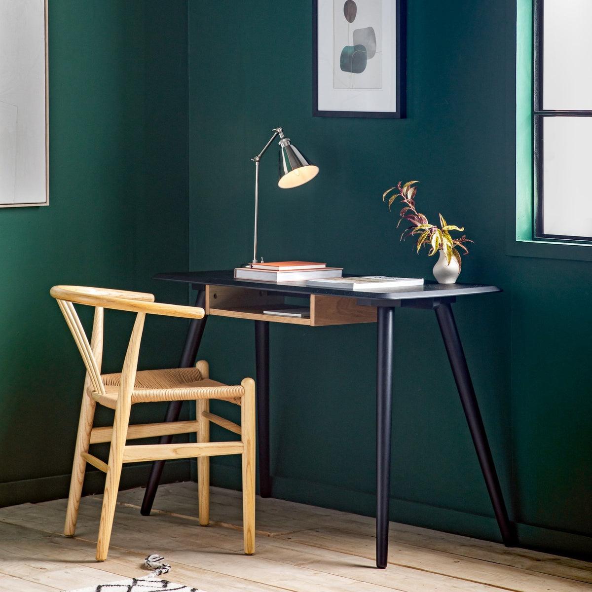 Maddox Desk with Shelf by Abode