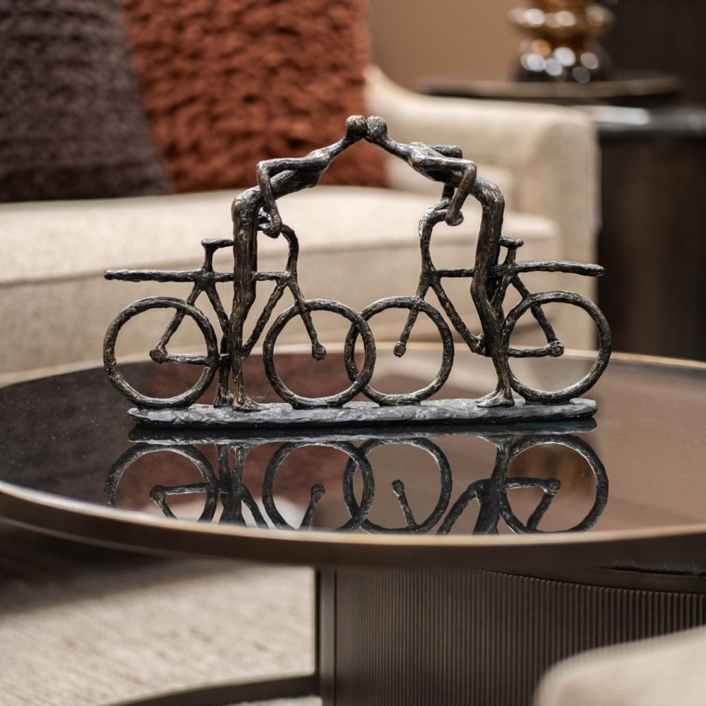 Smooching Cyclist Sculpture by Libra Interiors