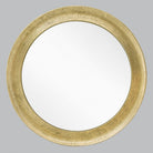 Navan Distressed Leaf Gold Round Mirror by RV Astley