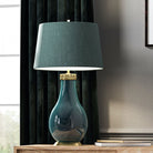 Havering Azure-Turquoise table Lamp & Shade by Quintiesse