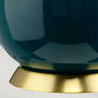 Havering Azure-Turquoise table Lamp & Shade by Quintiesse