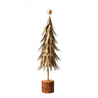 Feathered Metal Gold Tree Sculpture 57cm by Libra Interiors