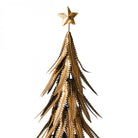Feathered Metal Gold Tree Sculpture 68cm by Libra Interiors