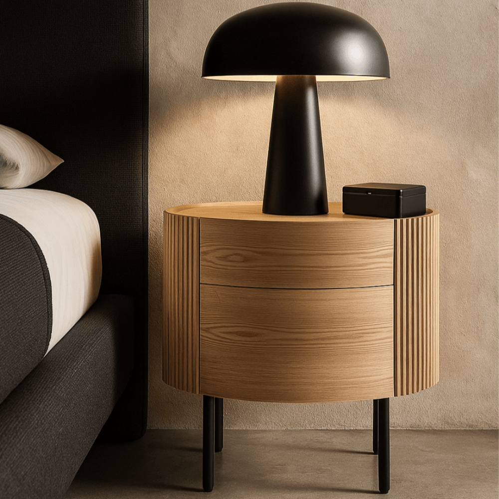 Lantine Ash Oak Bedside Table – Decorum Interiors
