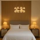 Rocco Small Gold Pendant Light with Staggered Glass by Luxe Collection