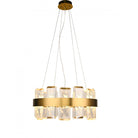 Rocco Small Gold Pendant Light with Staggered Glass by Luxe Collection