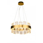 Rocco Small Gold Pendant Light with Staggered Glass by Luxe Collection