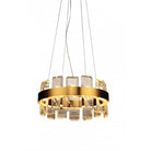 Rocco Small Gold Pendant Light with Staggered Glass by Luxe Collection