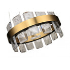 Rocco Small Gold Pendant Light with Staggered Glass by Luxe Collection