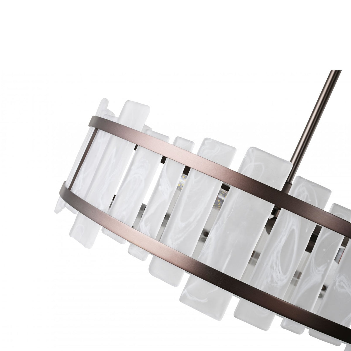 Harrow Bronze Pendant Light with Opal Glass Shade by Luxe Collection
