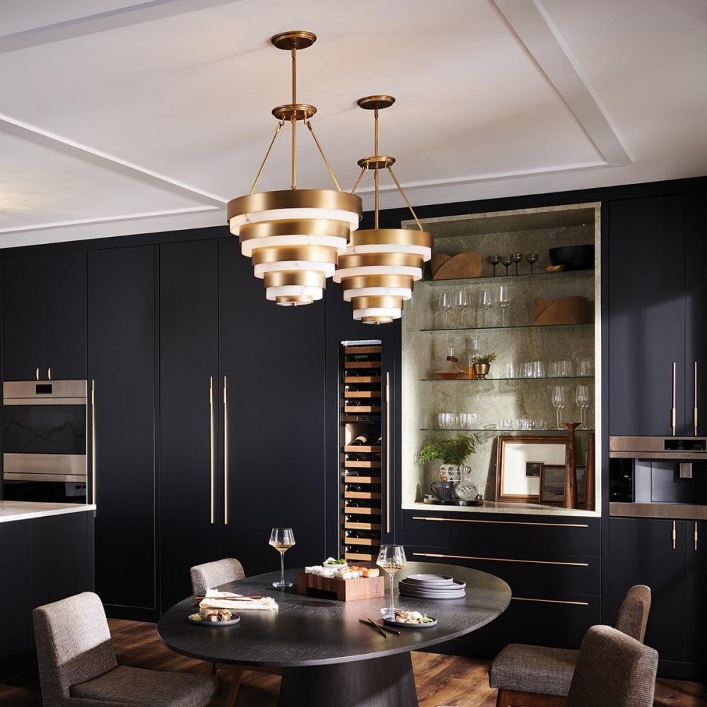 Echelon Heritage Brass Pendant Light by Quintiesse