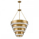 Echelon Heritage Brass 8 Light Pendant Light by Quintiesse