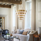 Echelon Heritage Brass 8 Light Pendant Light by Quintiesse