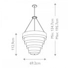 Echelon Heritage Brass 8 Light Pendant Light by Quintiesse