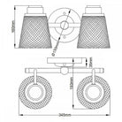 Hudson Polished Chrome 2 Light Wall Light by Quintiesse