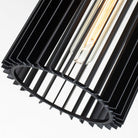 Linara Black & Natural Brass Single Pendant Light by Quintiesse