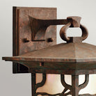 Morris Medium Lantern Wall Light Distressed Copper by Quintiesse