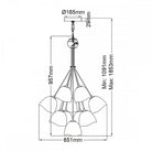 Nula Shell White & Gold Cluster Pendant Light by Quintiesse