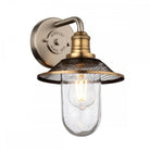 Rigby 1 Light Wall Light - Antique Nickel & Heritage Brass by Quintiesse