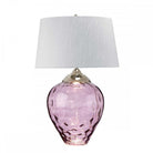 Samara Large Polished Nickel & Plum Glass Table Lamp by Quintiesse
