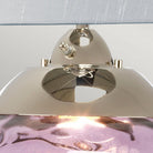 Samara Large Polished Nickel & Plum Glass Table Lamp by Quintiesse