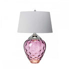 Samara Polished Nickel & Plum Glass Table Lamp by Quintiesse