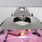 Samara Polished Nickel & Plum Glass Table Lamp by Quintiesse