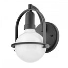 Somerset Black & Opal Glass Wall Light by Quintiesse