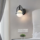 Somerset Black & Opal Glass Wall Light by Quintiesse