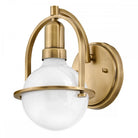 Somerset Heritage Brass & Opal Glass Wall Light by Quintiesse