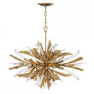 Vida Wide Burnished Gold & Glass Chandelier by Quintiesse