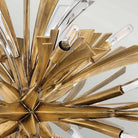 Vida Wide Burnished Gold & Glass Chandelier by Quintiesse