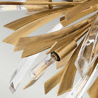 Vida Wide Burnished Gold Semi Flush Ceiling Light by Quintiesse