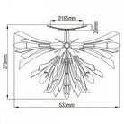 Vida Wide Burnished Gold Semi Flush Ceiling Light by Quintiesse
