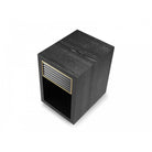 Amara Bedside Table Black Oak Wood & Brushed Brass 1 Drawer by Liang & Eimil