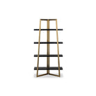 Andaz Shelving Display Unit Black Ash Wood & Brushed Brass by Liang & Eimil