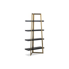 Andaz Shelving Display Unit Black Ash Wood & Brushed Brass by Liang & Eimil