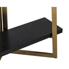 Andaz Shelving Display Unit Black Ash Wood & Brushed Brass by Liang & Eimil