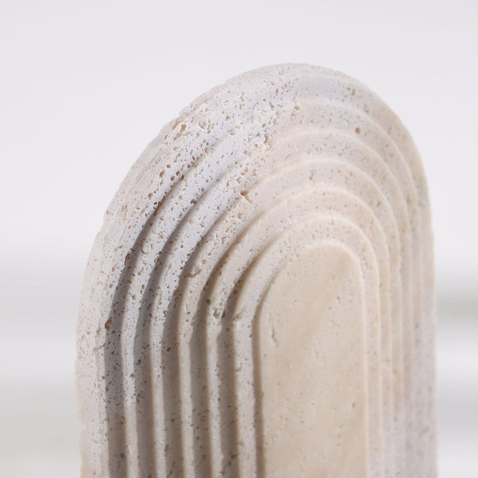 Arch Travertine Curved I Sculpture by Liang & Eimil
