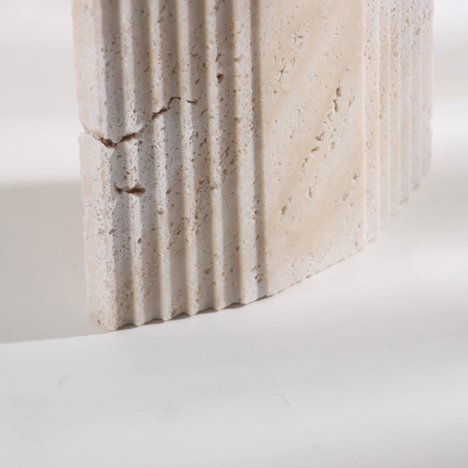 Arch Travertine Curved I Sculpture by Liang & Eimil