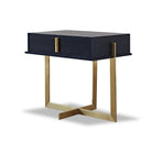 Archivolto Wenge Ash Wood & Brushed Brass Bedside Table by Liang & Eimil