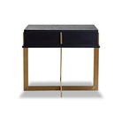 Archivolto Wenge Ash Wood & Brushed Brass Bedside Table by Liang & Eimil